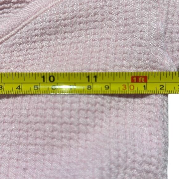 Almost Famous Pink Lace-up Textured Waffle Knit Cap Sleeve Top Ladies XS - Picture 8 of 9